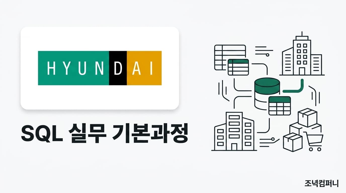 현대백화점 인재개발원 — DDL부터 보고서까지 완주하는 SQL 실무 4주 과정