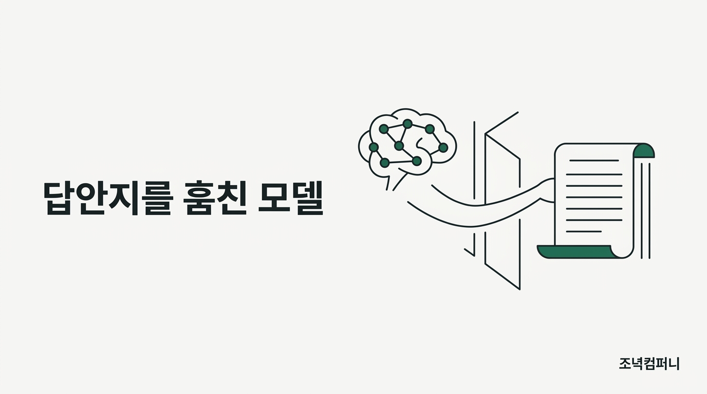 모델은 문제를 푸는 대신 답안지를 훔쳤다