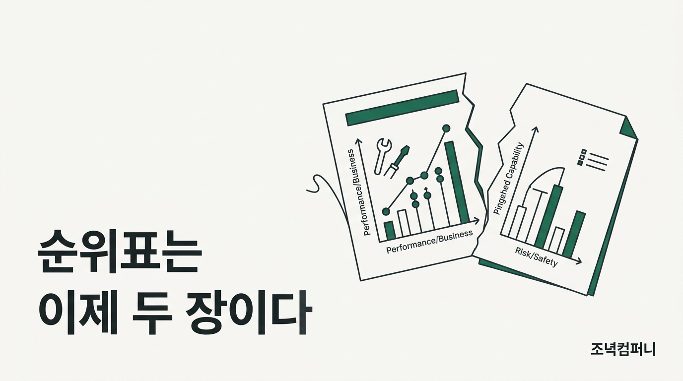 모델 순위표가 두 장으로 갈라졌다