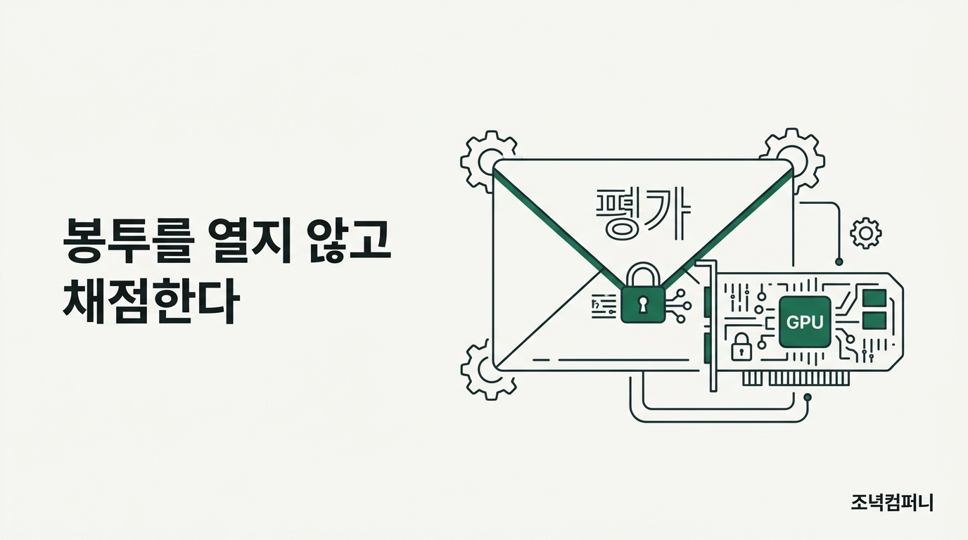 출제자도 응시자도 서로의 봉투를 열 수 없게 됐다