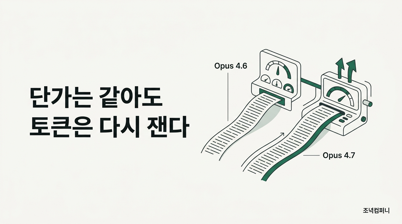 Claude Opus 4.7은 모델 ID 한 줄로 갈아타지만, 토큰 배수와 프롬프트는 실제 트래픽으로 다시 잰다
